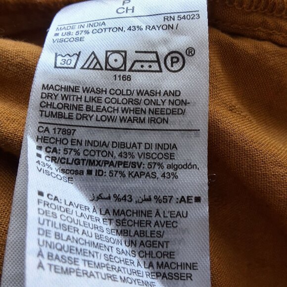 Old Navy Babydoll Maxi Dress Womens S Miner's Gold Milkmaid Cottagecore - Picture 7 of 7